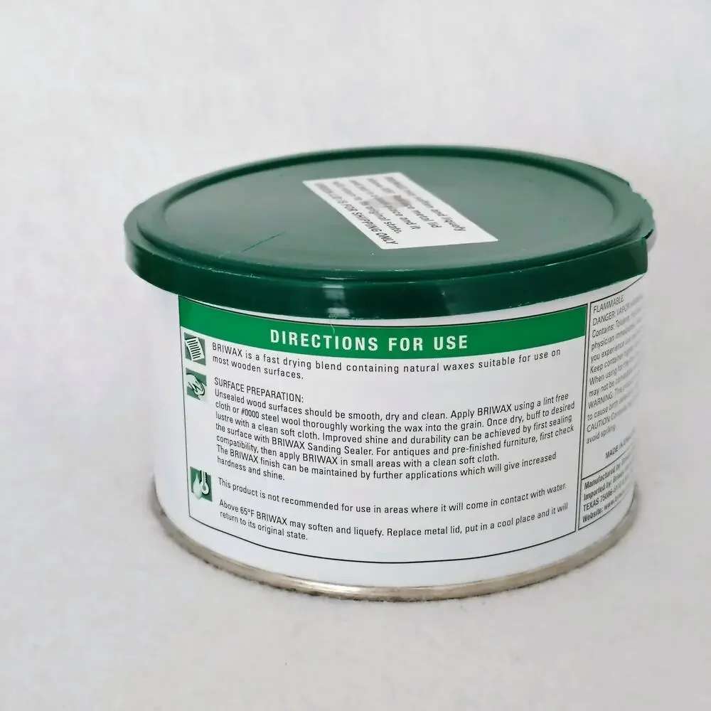 Briwax Rustic Pine Cleans Stains Polishes Wood Furniture Natural Fast Dry 16 oz.